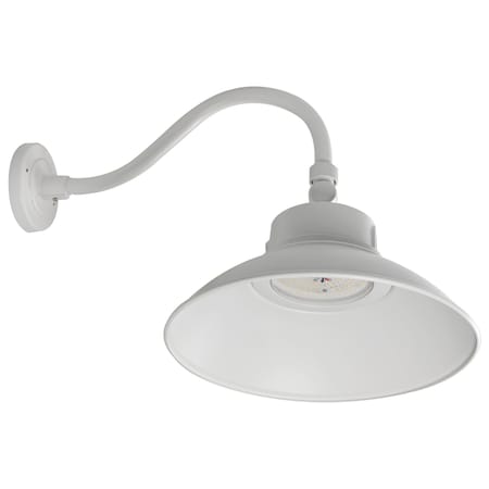Nuvo LED Gooseneck, 30W/40W/50W, CCT Selectable 3K/4K/5K, White, 120-277V, With Photocell 65/660